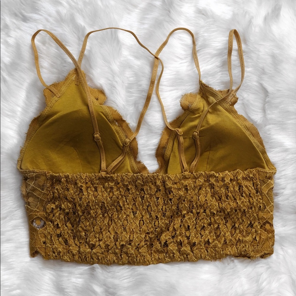 >>LAST<< Lena Crochet Lace Bralette - Mustard - Picture 4 of 8